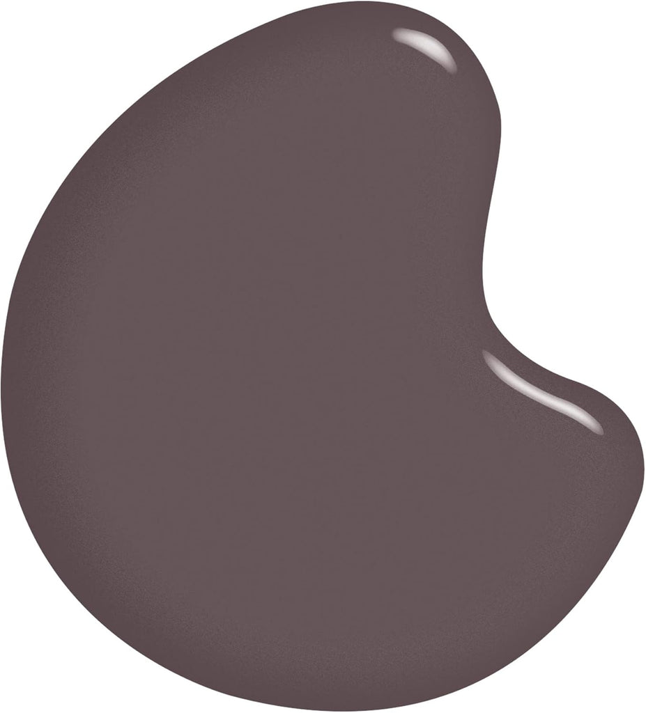 Swatch of Sally Hansen Good Kind Pure nail polish 350 Soothing Slate, rich taupe-grey shade with glossy finish