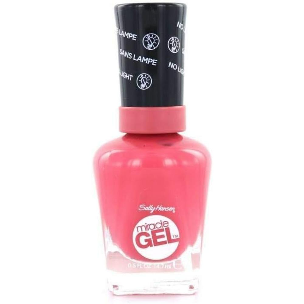 Miracle Gel Nail Polish, bright rosy pink, long-lasting gel finish, 14.7 ml bottle