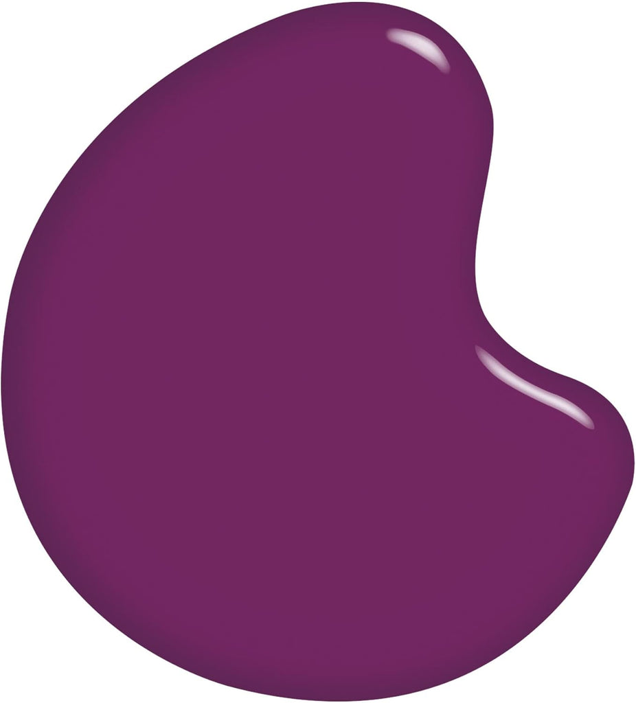 Close-up swatch of Sally Hansen Insta-Dri Pride nail polish, shade 740 Soul-Model, deep violet-purple glossy finish