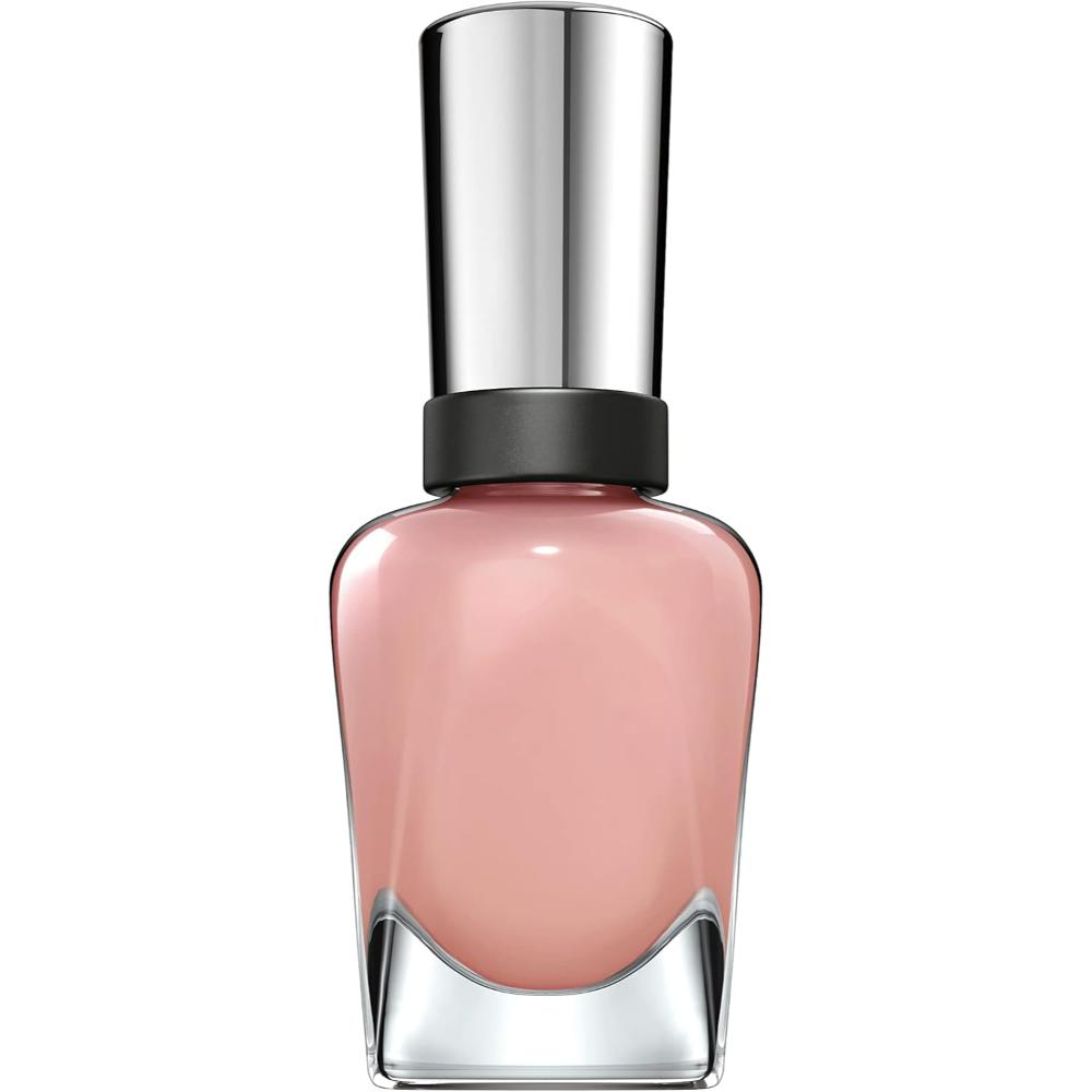 back side bottle Sally Hansen Complete Salon Manicure Nail Polish, Pink and Red Shades, Mauvin' on Up 242, 14.7ml