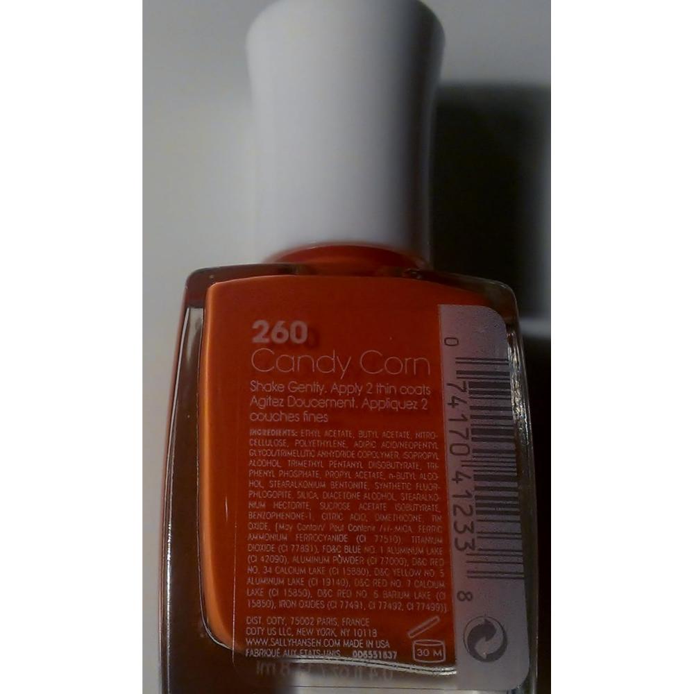 information about SALLY HANSEN SUGAR COAT TEXTURED NAIL COLOR #260 CANDY CORN