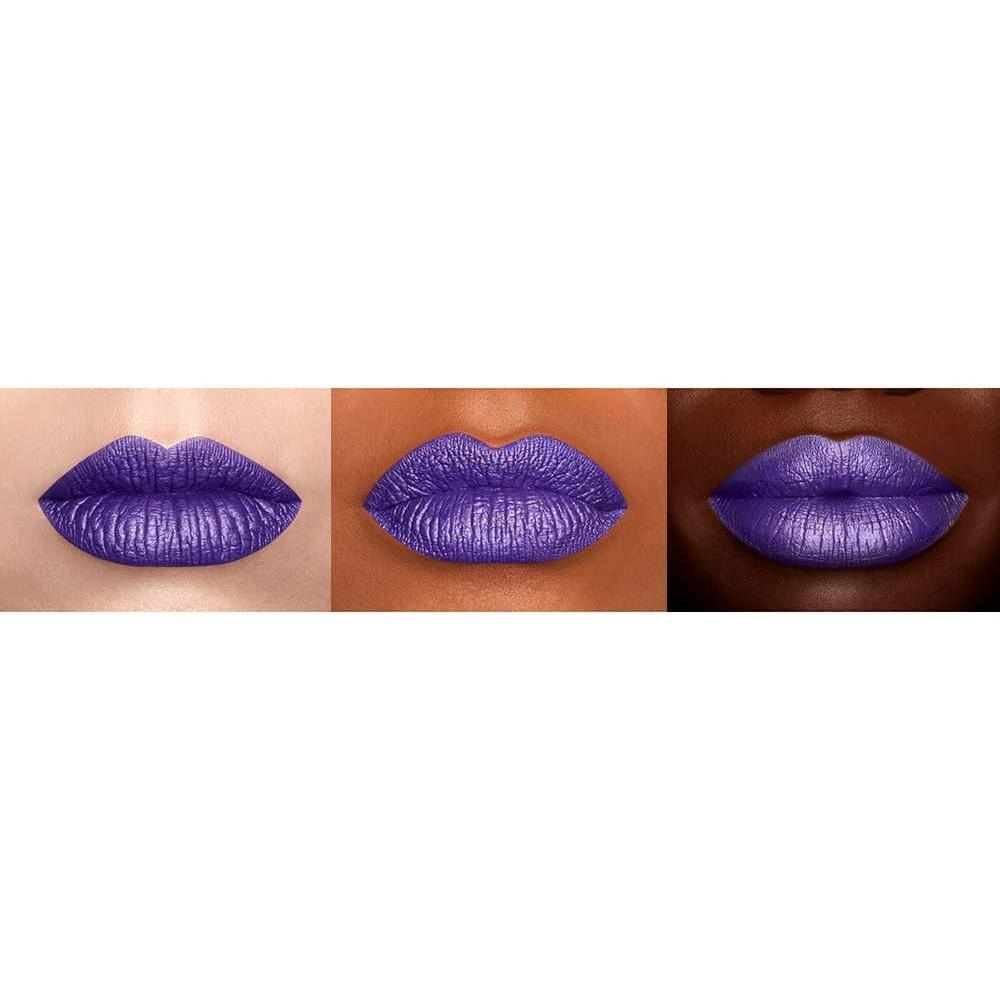 looks good on all skin colours NYX Liquid Suede Metallic Matte Lipstick Purple Ego LSCL36