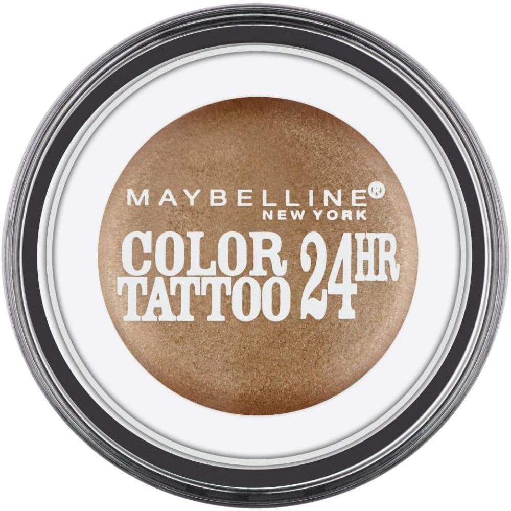 op view of Maybelline 102 Breathless Color Tattoo 24H Eyeshadow in a metallic bronze tone