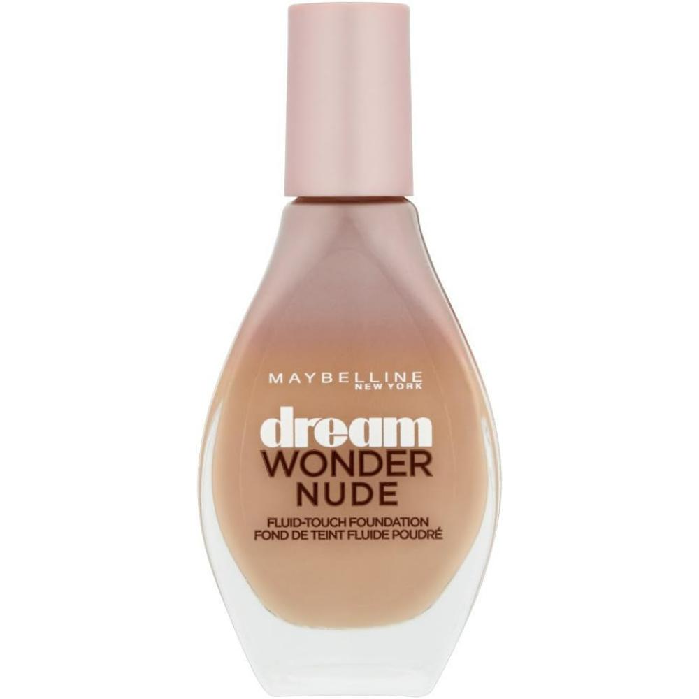 Maybelline 20 Beige Eclat Dream Wonder Nude Foundation in a sleek bottle with a soft beige shade