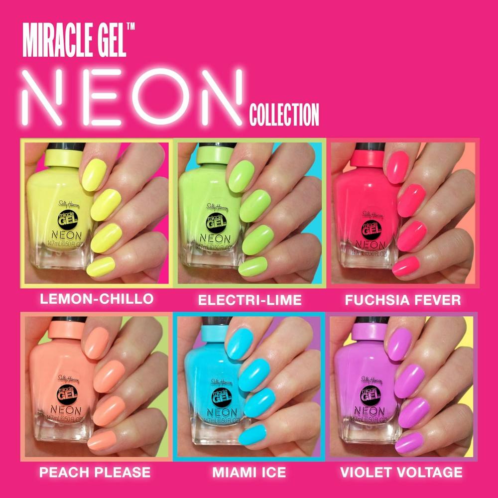 miracle gel neon collection Sally Hansen miracle gel neon nail varnish 051 Peach please