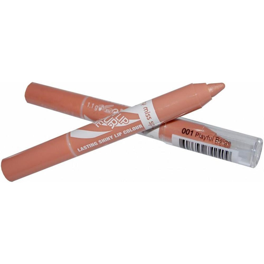 miss sporty Instant Lip Colour & Shine Lasting Shiny Lip Colour (001 Playful Beige)