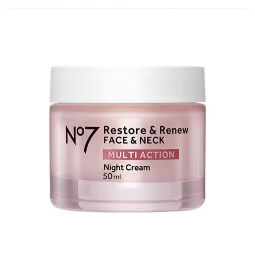 no7 restore & renew night cream younger looking face & neck in 4 weeks