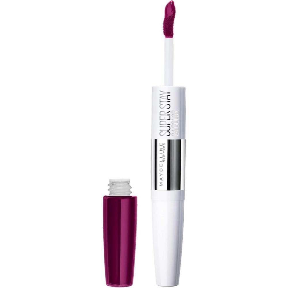 open bottle Maybelline 363 All Day Plum Superstay 24hr Lipstick & Balm New In Box