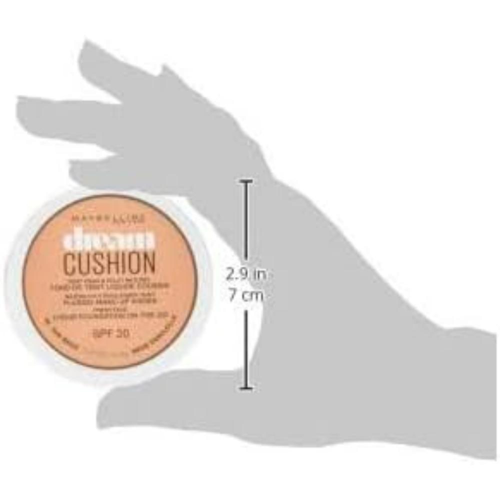 size comparison Maybelline New York 48 Sun Beige Foundation dream cushion , Pack of 3