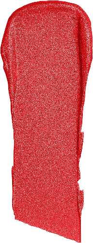 Swatch of 075 Ruby Tuesday — classic ruby red with a neutral-cool undertone and fine pearl