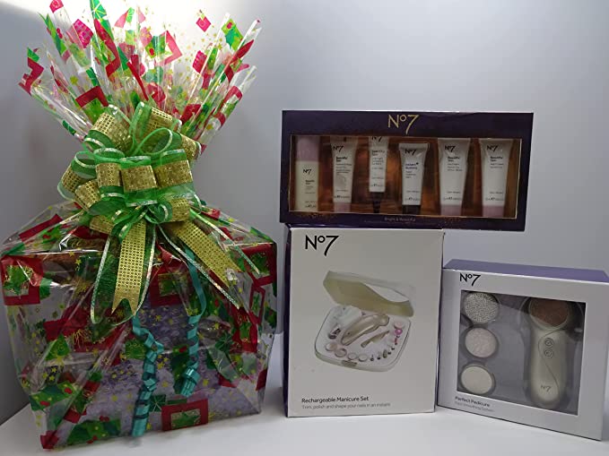 Glory Cosmetics No7 Luxury Skincare Collection, Manicure Set , Pedicure Set, Gift Wrapped Hamper